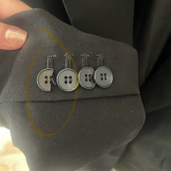 H&M Black 1 Button Blazer Sz S - Picture 4 of 8